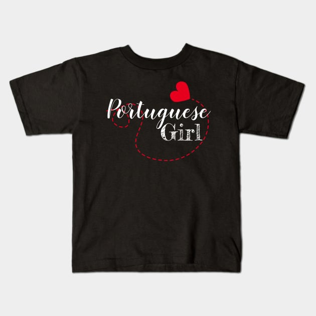 Portuguese girl Kids T-Shirt by Azorean1963